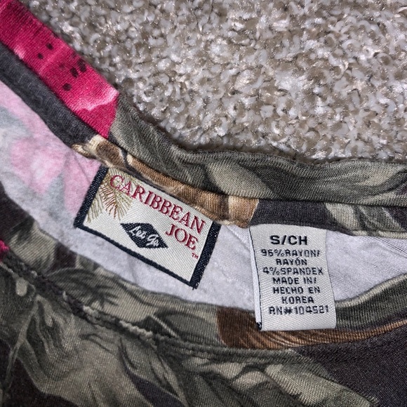 Caribbean Joe Womens Flower Top - Picture 7 of 8